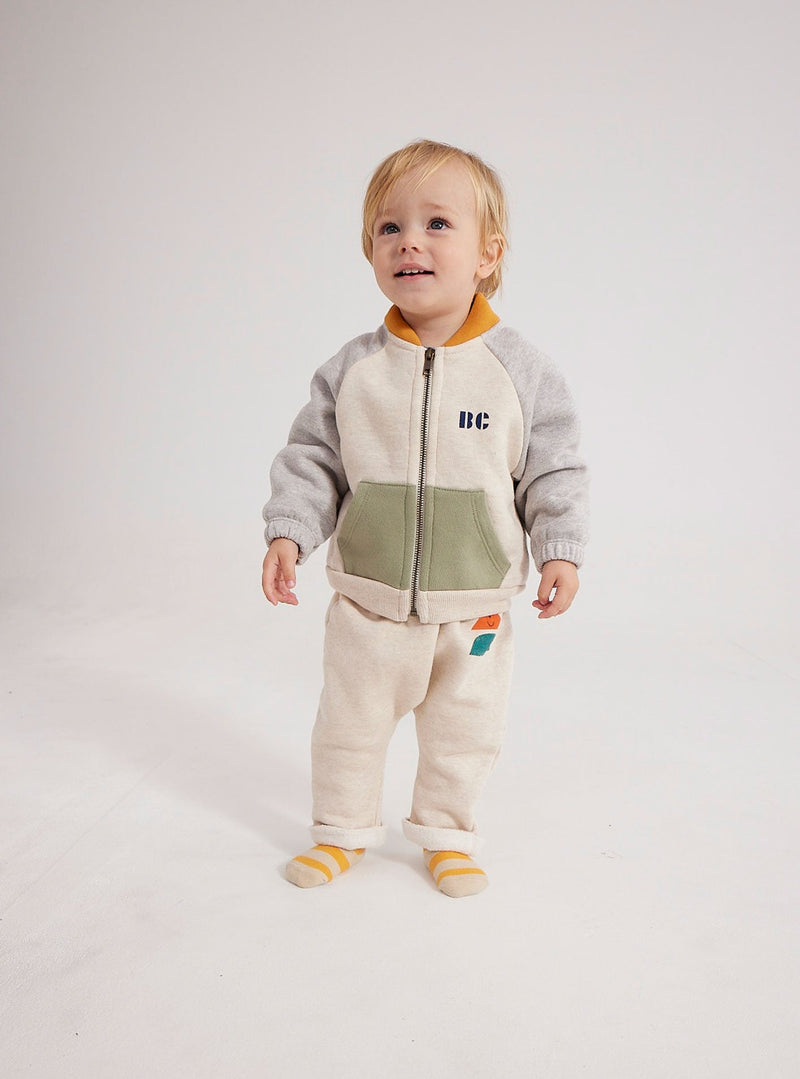 Bobo Choses - Baby Color Block zipped sweatshirt