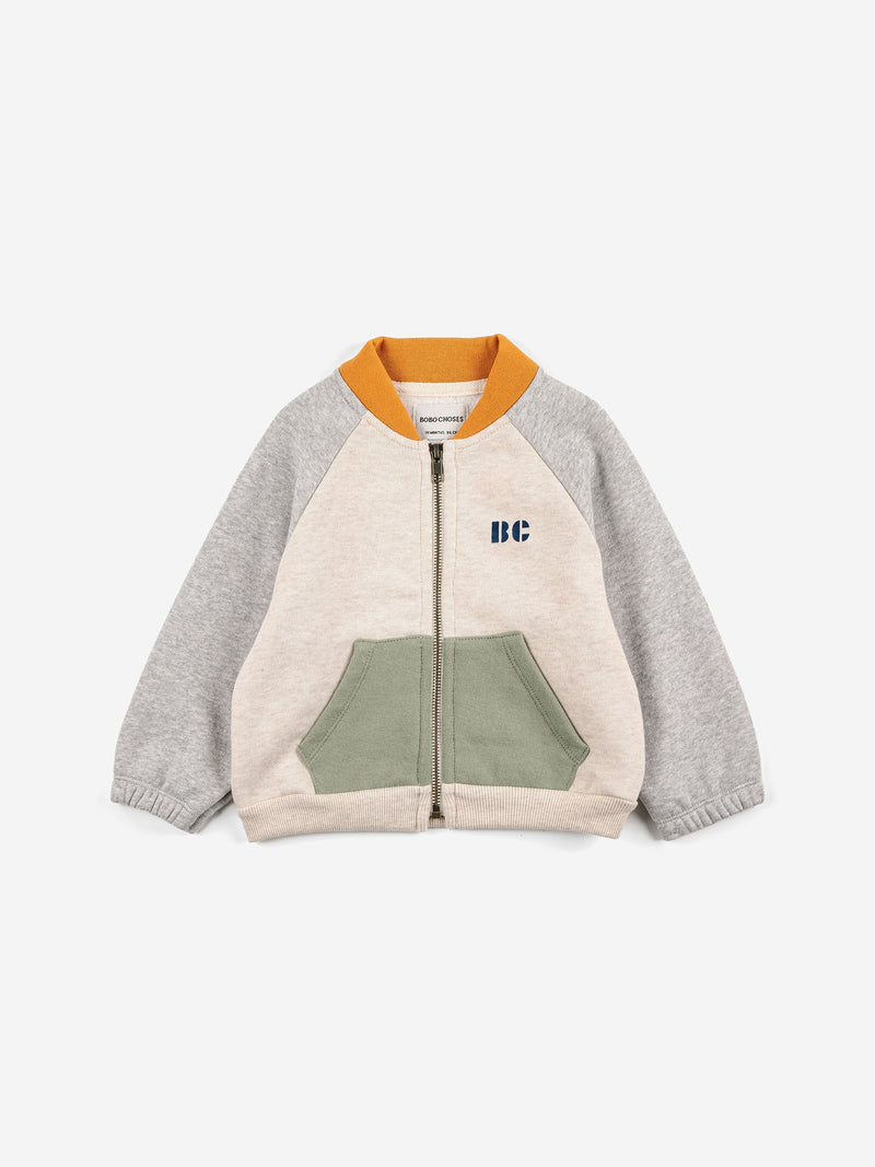 Bobo Choses - Baby Color Block zipped sweatshirt