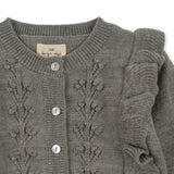 Konges Sløjd - Fiol Frill Cardigan - Gray Melange