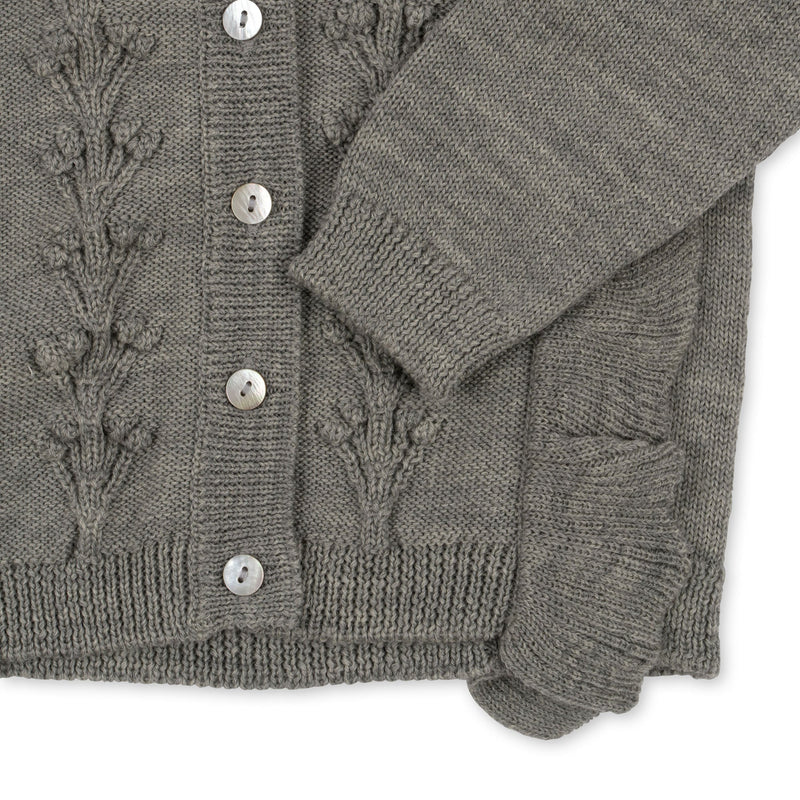 Konges Sløjd - Fiol Frill Cardigan - Gray Melange