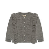 Konges Sløjd - Fiol Frill Cardigan - Gray Melange