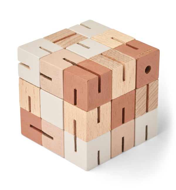 Liewood - Gavin cube building Block - Rose Mix