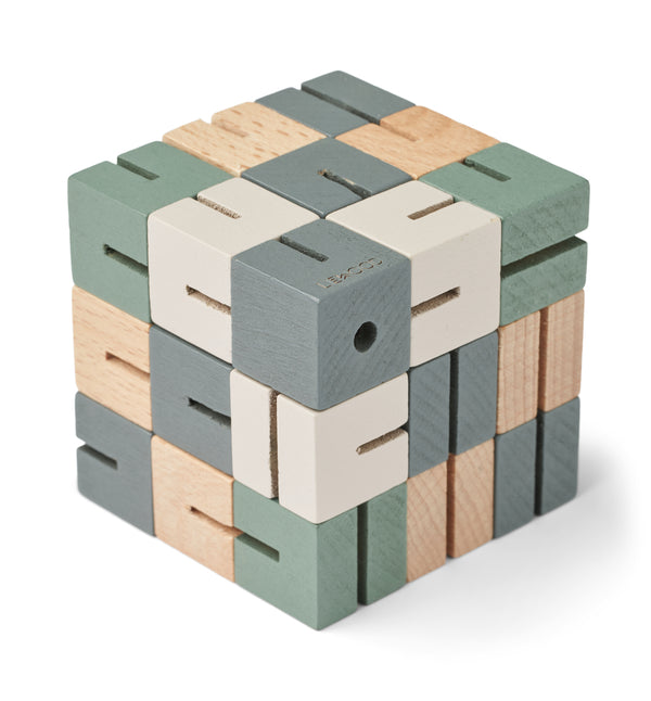 Liewood - Gavin Cube Building Block - Fauna Green Mix