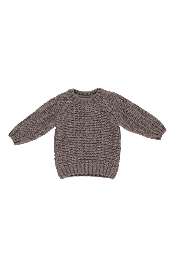 GRO - Isac children's sweater - Ash Brown
