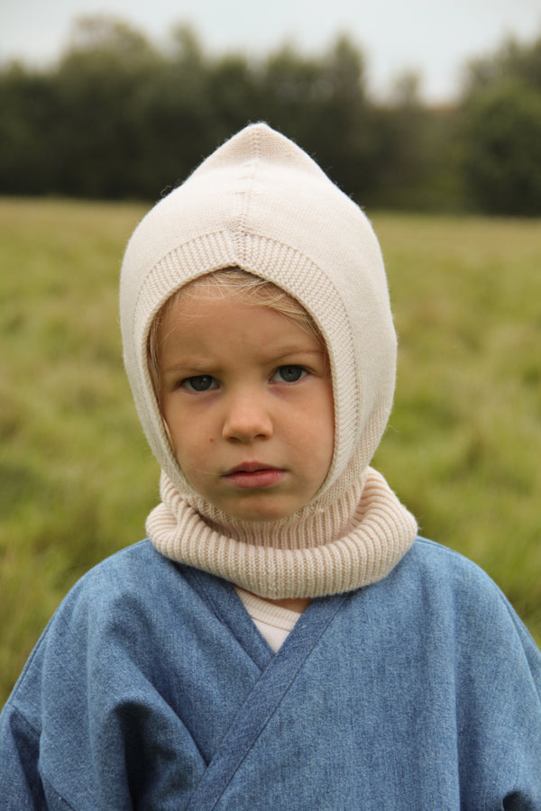 Hvid - Children's helmet cap - Off White