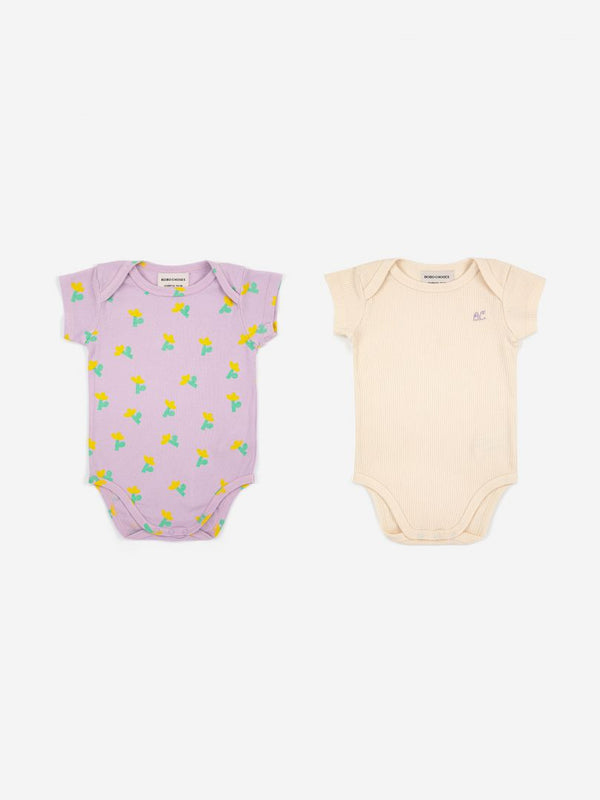 Bobo Choses - Sea Flower All Over Short sleeve bodies set