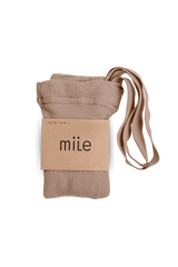 Mile - Tights with braces - Brown Beige