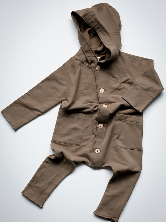 The Simple Folk - The Forager Playsuit - Walnut